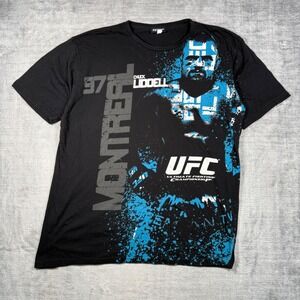 UFC Chuck Liddell Shirt Mens XL Black Vintage Y2K Montreal 97 MMA Iceman Tee
